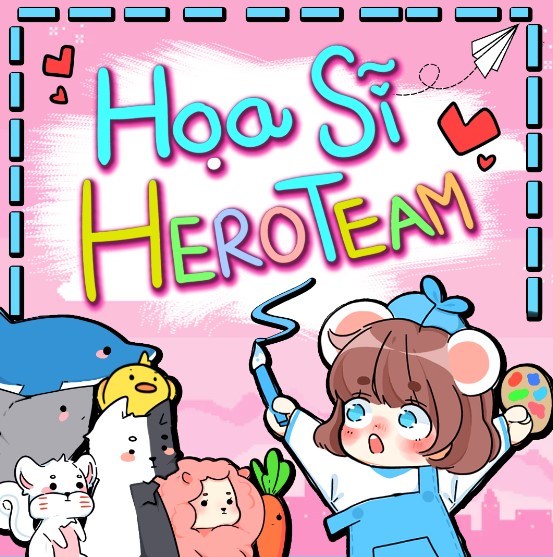 Tranh Vẽ Hero Team Chibi
