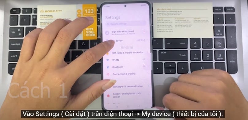 Vào My device