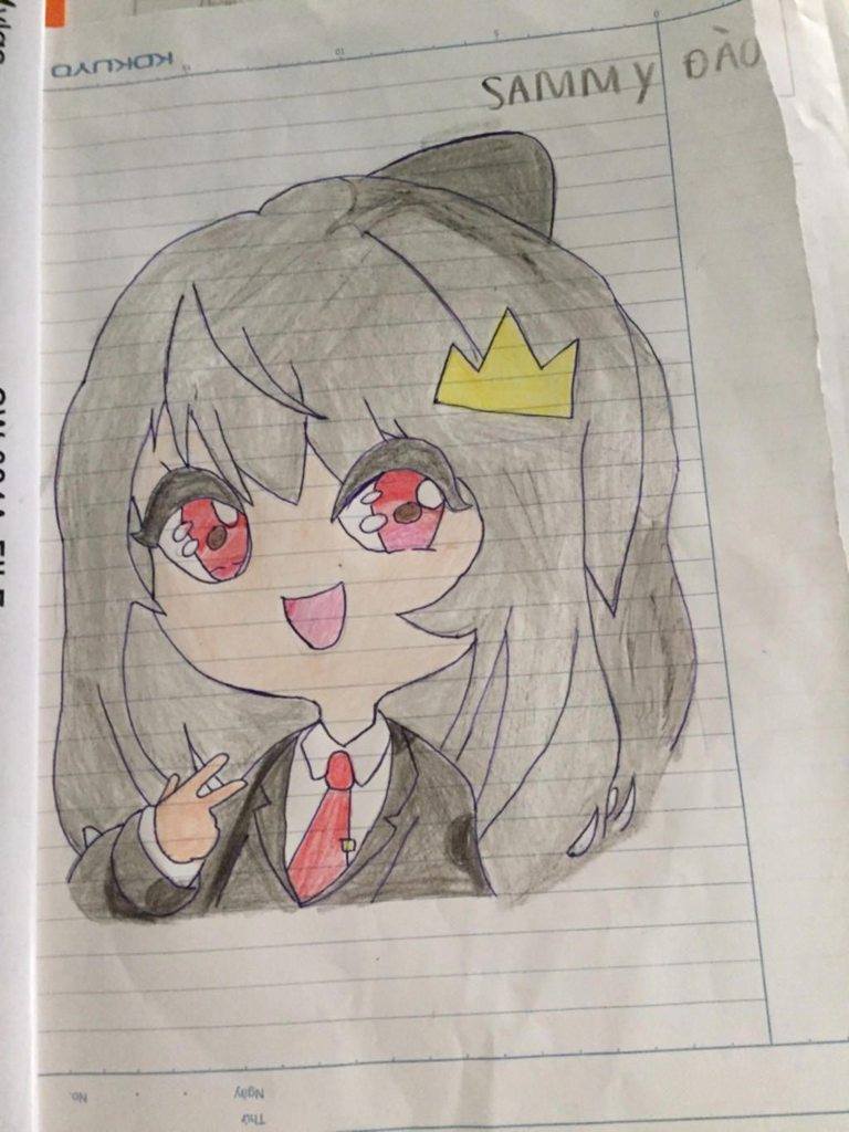 Vẽ Sammy Chibi Đơn Giản
