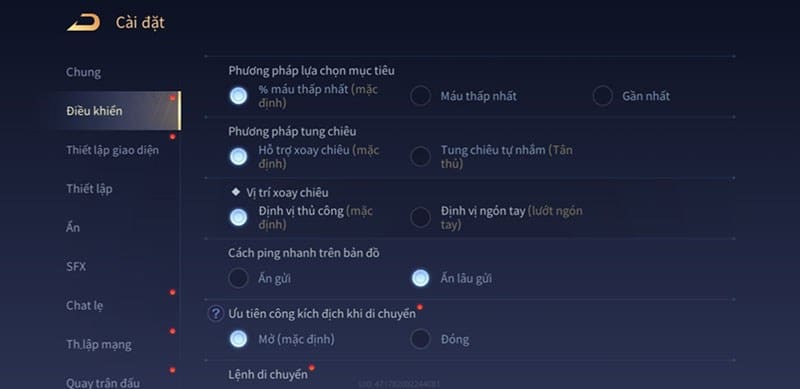 cai dat dieu khien nhu hinh