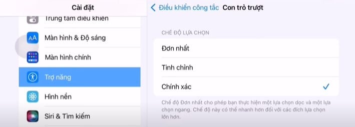 chọn Chính xác