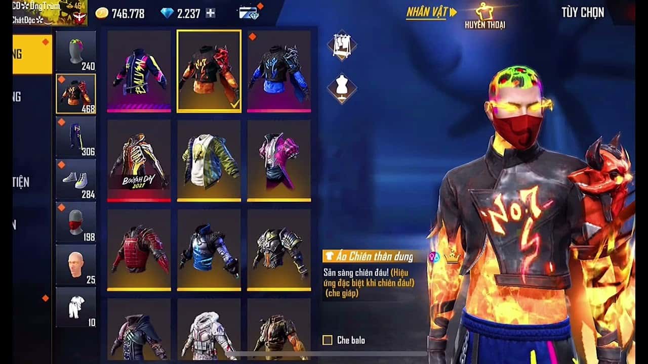 Ảnh tủ đồ Free Fire