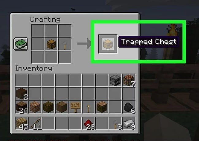 Cách Làm Bẫy Rương Trong Minecraft