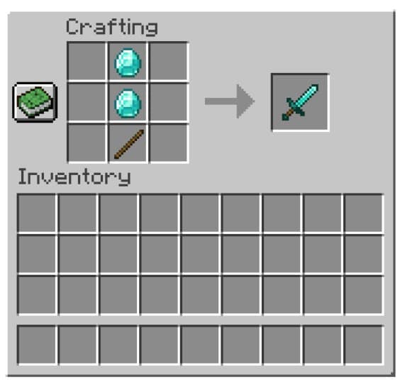 Cách Làm Kiếm Kim Cương Trong Minecraft