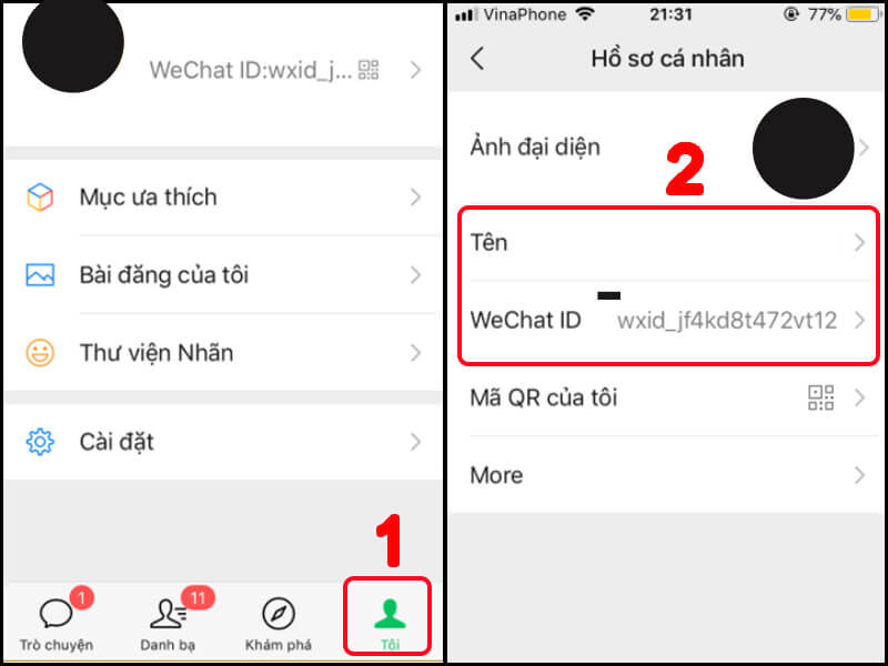 Cách Xem ID Wechat