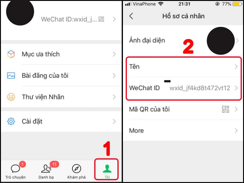 Cách đổi tên Wechat