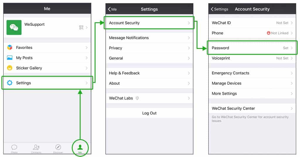 Cách lấy lại mật khẩu Wechat trên iPhone