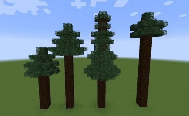 Cây Vân Sam trong Minecraft
