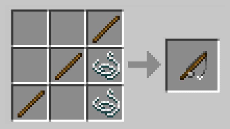Chế tạo cần câu trong Minecraft