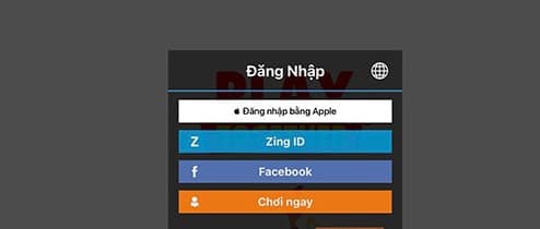 Chọn hình thức đăng nhập