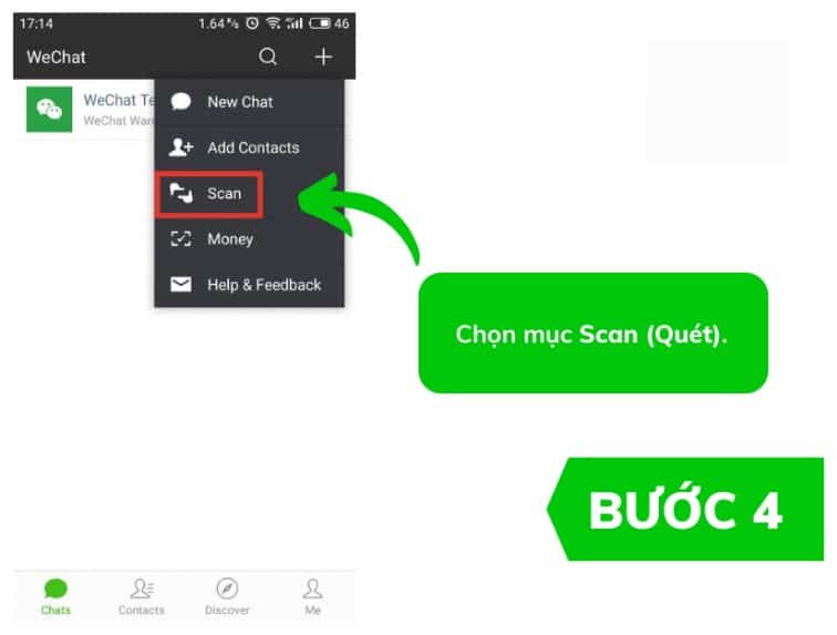 Chọn mục scan