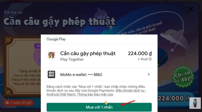 Chọn phương thức thanh toán Momo