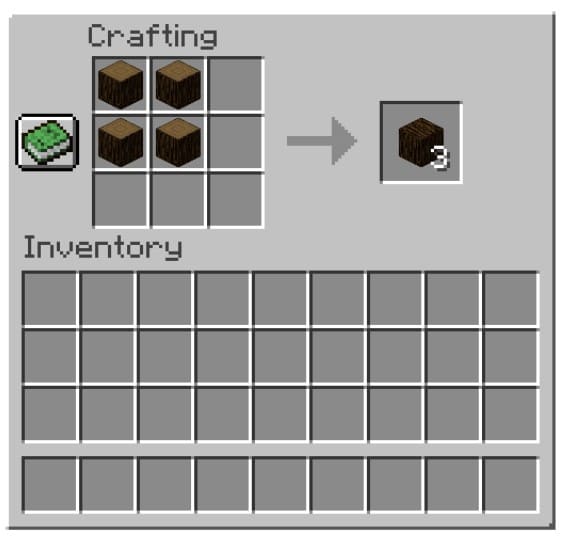 Công thức chế tạo gỗ Vân Sam trong Minecraft