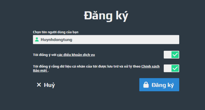 Đăng ký tài khoản trên trang web của nhà cung cấp hosting