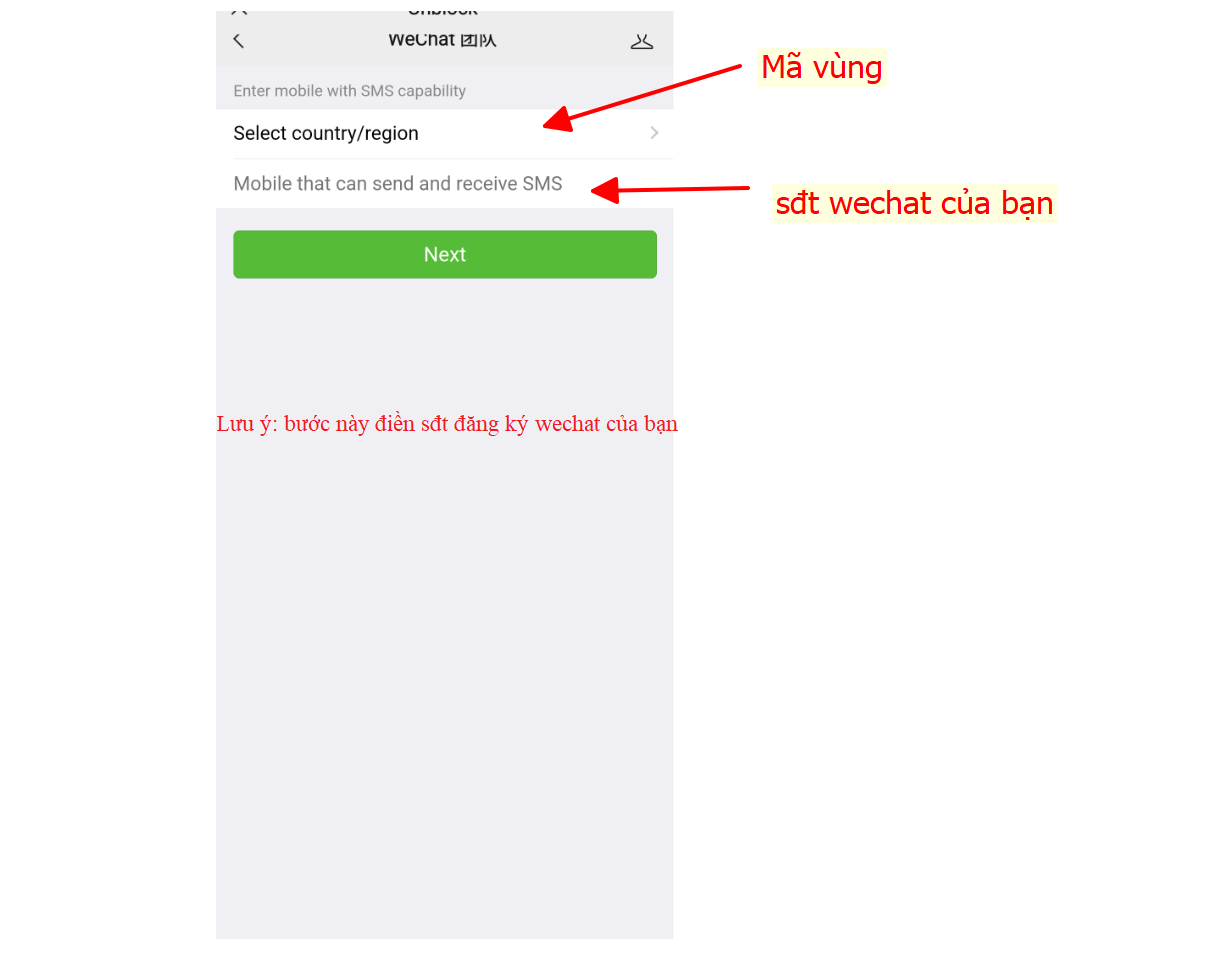 Điền số điện thoại nhận mã