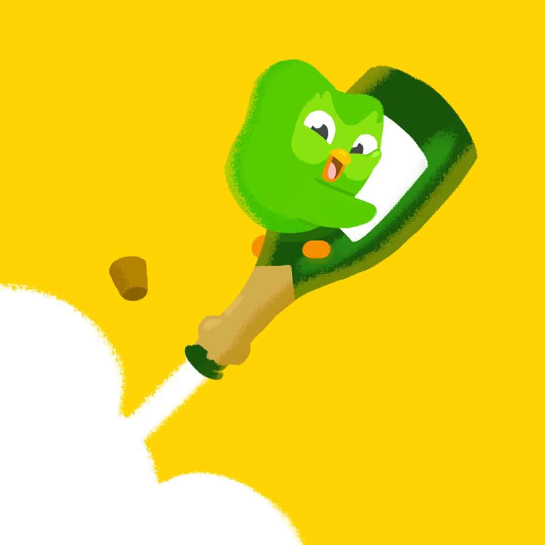 Hình Duolingo cho con trai ấn tượng