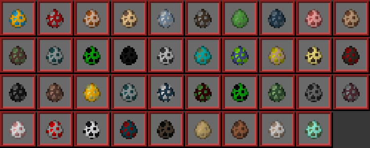 Hình ảnh các loại trứng trong Minecraft độc lạ