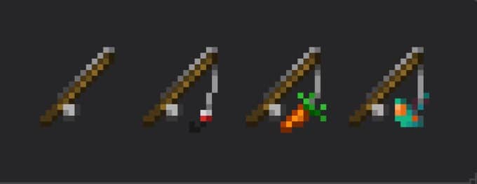 Hình ảnh chiếc cần câu trong Minecraft đặc sắc