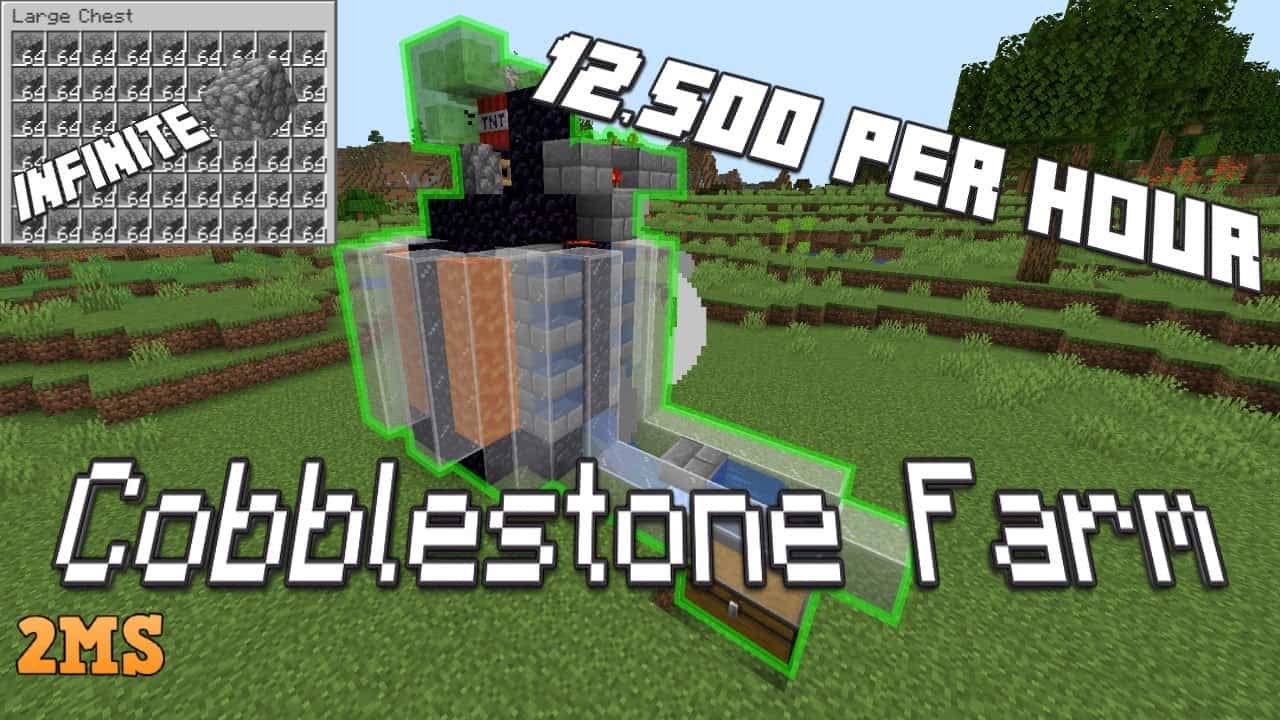Hình ảnh máy farm đá Minecraft độc đáo