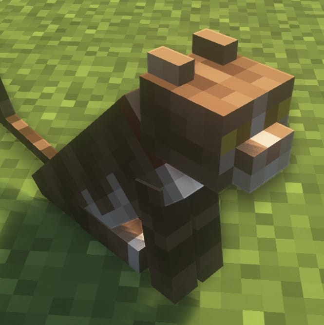 Hình ảnh mèo trong Minecraft cute