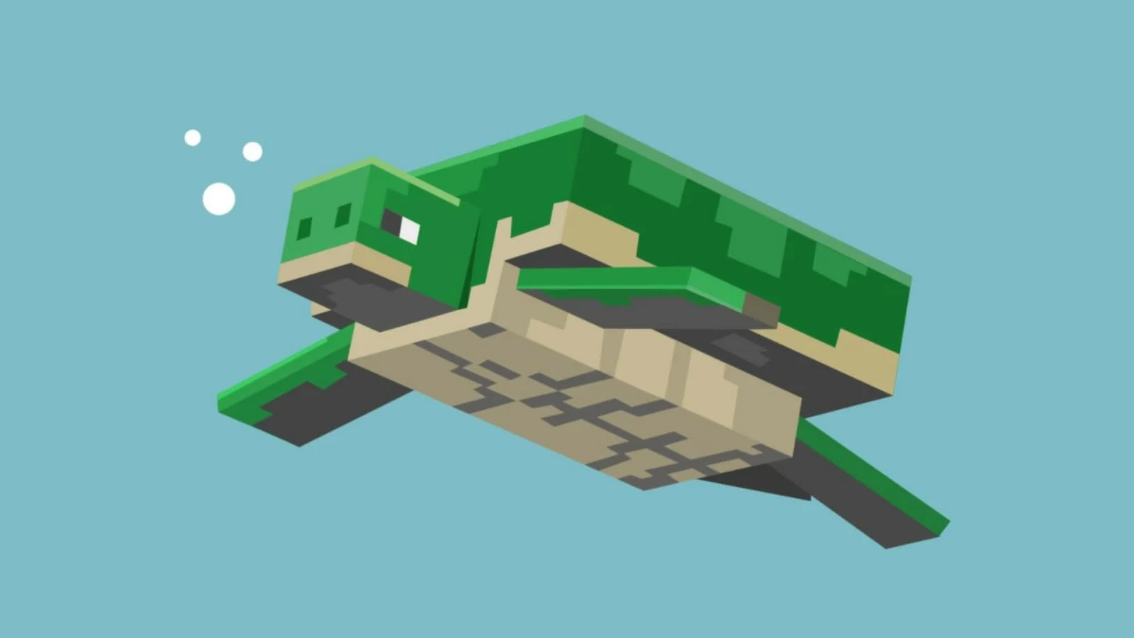 Hình ảnh rùa trong Minecraft siêu cute