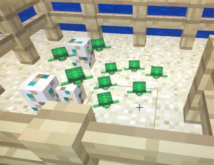 Hình ảnh trứng rùa trong Minecraft thú vị