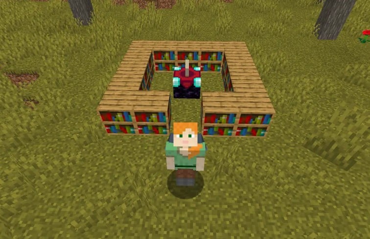 Hình bàn phép thuật Minecraft thú vị