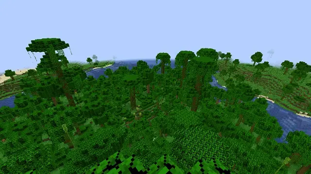 Lên đỉnh của một điểm cao trong Minecraft
