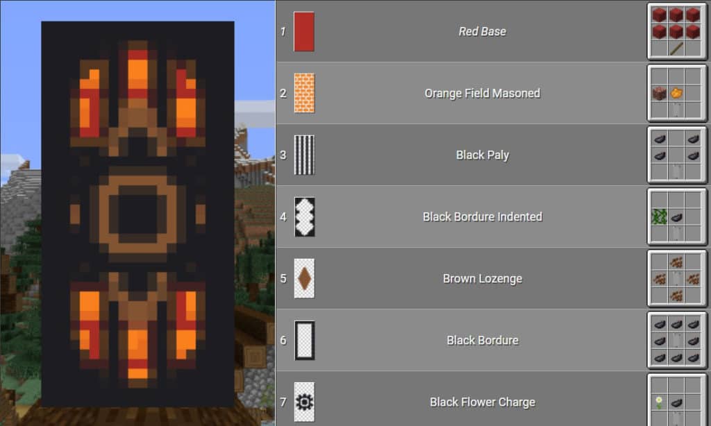 Mẫu hoa văn cờ hiệu Minecraft chất nhất