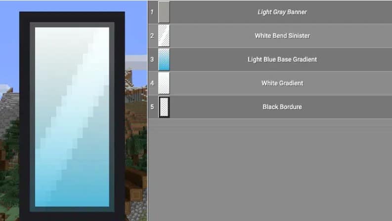 Mẫu hoa văn cờ hiệu Minecraft chiếc gương
