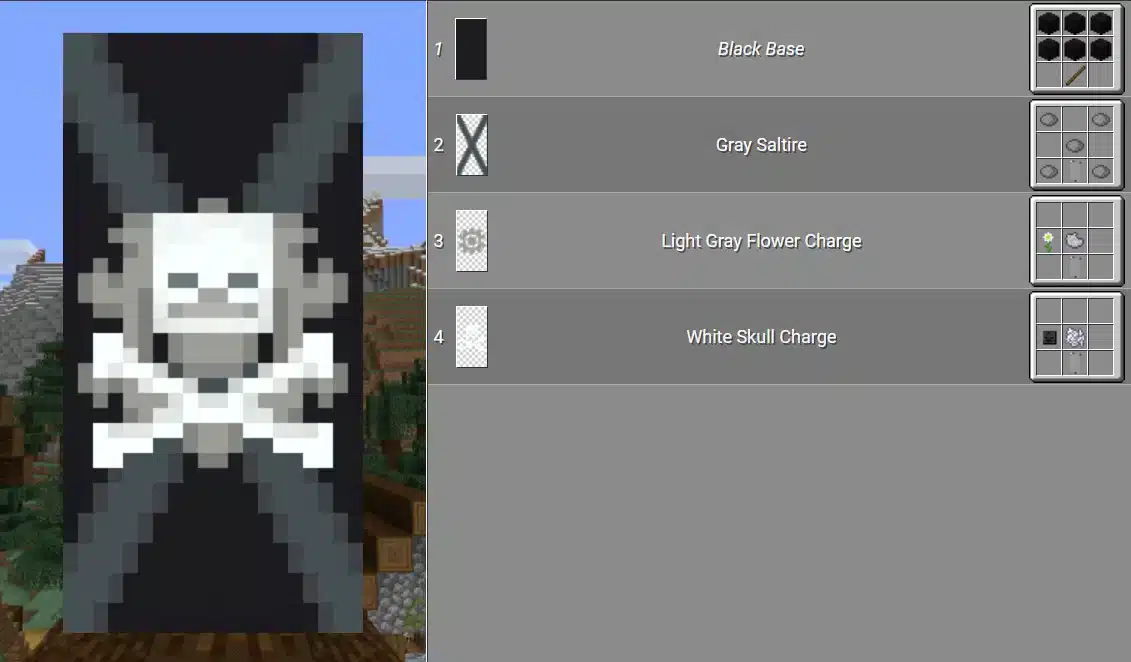 Mẫu hoa văn cờ hiệu Minecraft độc lạ