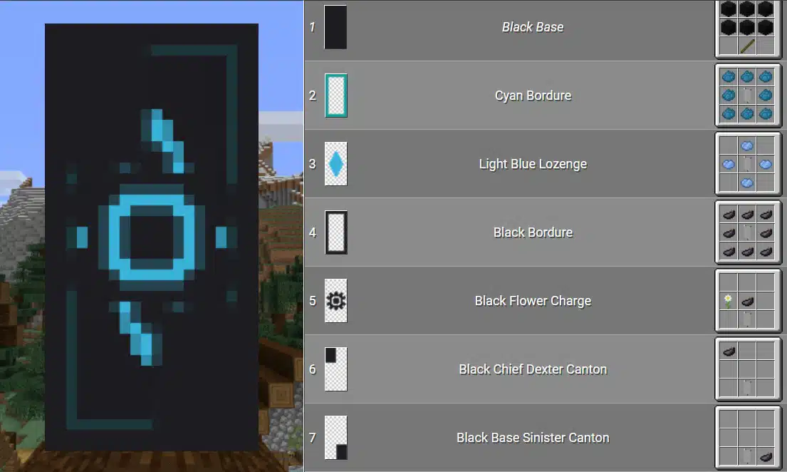 Mẫu hoa văn cờ hiệu Minecraft mới nhất