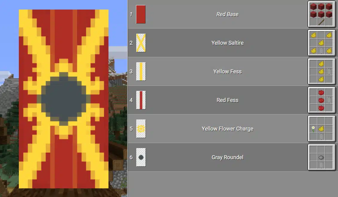 Mẫu hoa văn cờ hiệu Minecraft nổi bật nhất