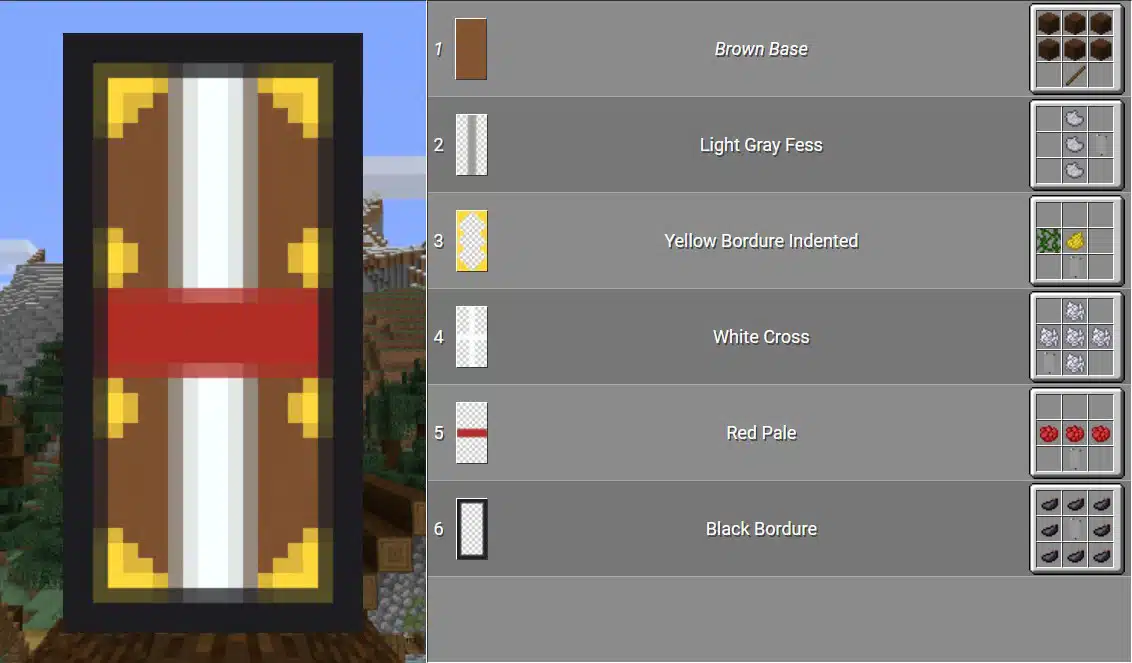 Mẫu hoa văn cờ hiệu Minecraft nổi bật