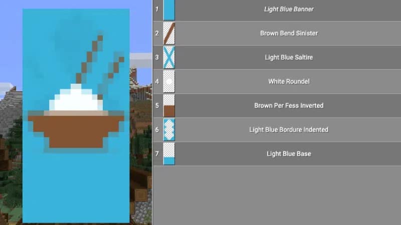 Mẫu hoa văn cờ hiệu Minecraft tô cơm