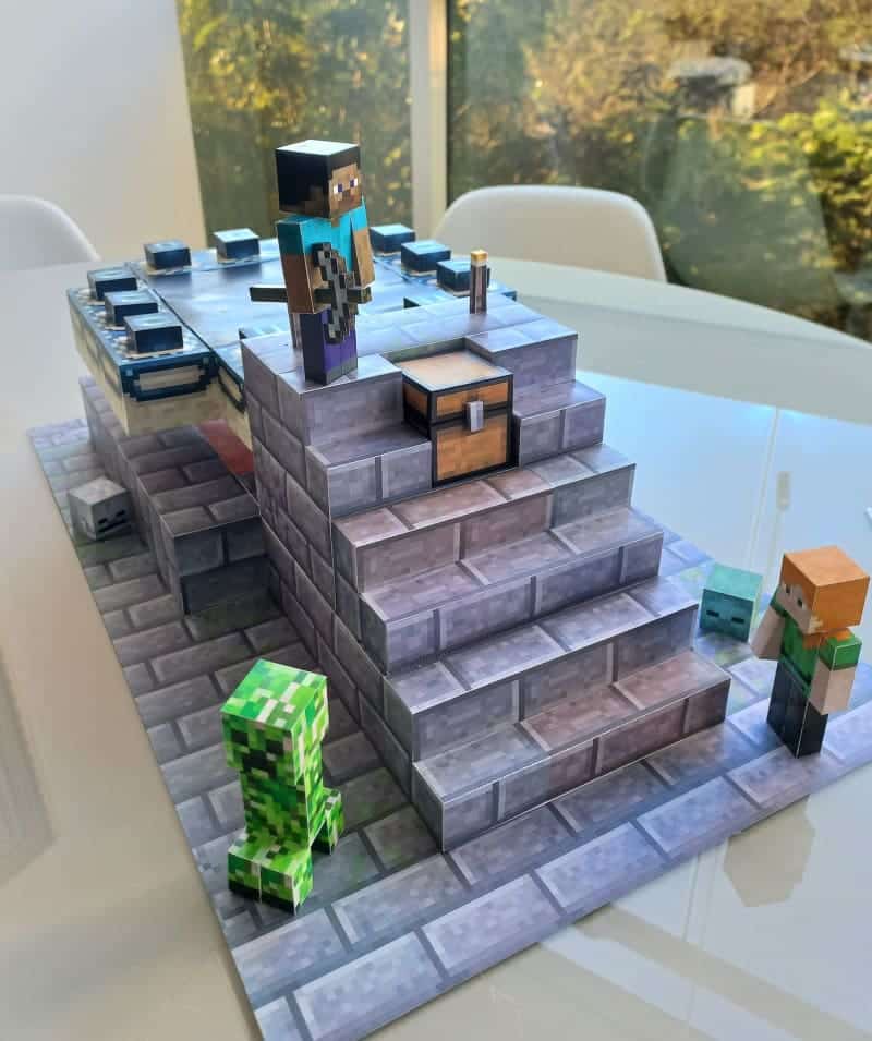 Mẫu mô hình giấy Mincraft đáng yêu