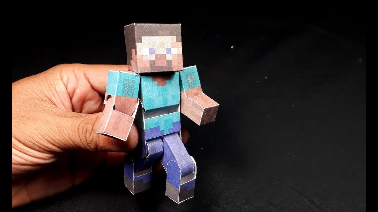 Mẫu mô hình giấy Mincraft dễ làm
