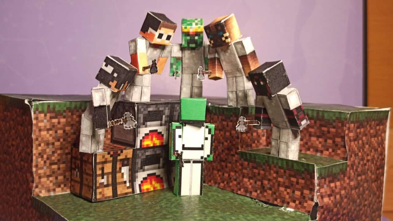 Mẫu mô hình giấy Mincraft độc đáo