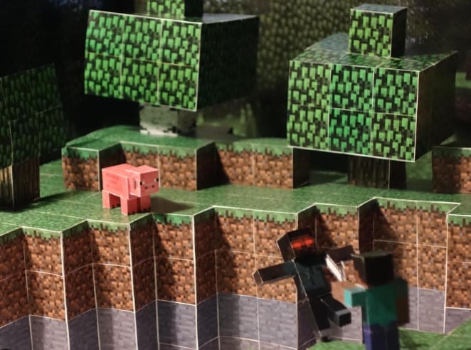 Mẫu mô hình giấy Mincraft độc lạ