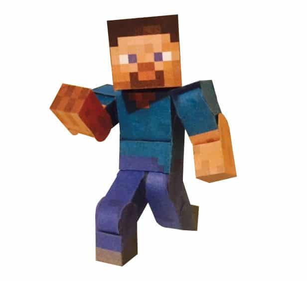 Mẫu mô hình giấy Mincraft đơn giản