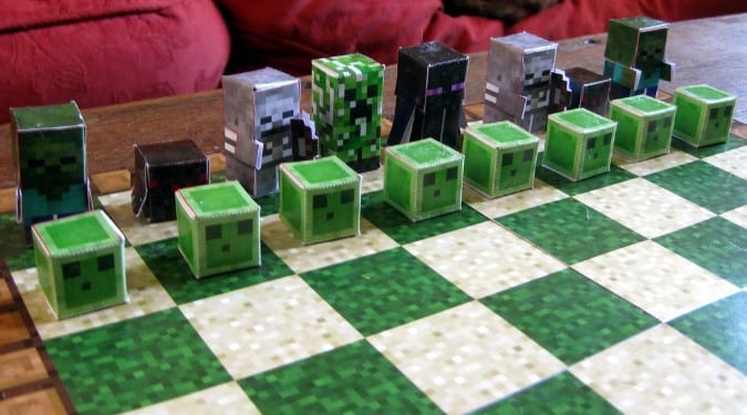 Mẫu mô hình giấy Mincraft ngộ nghĩnh