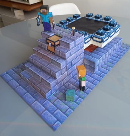 Mẫu mô hình giấy Mincraft vô cùng độc lạ