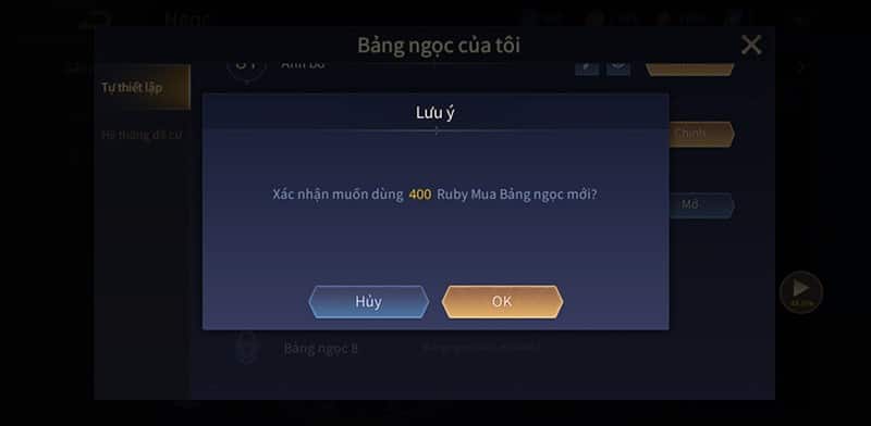 Mở bảng ngọc cho các tướng trong Liên Quân