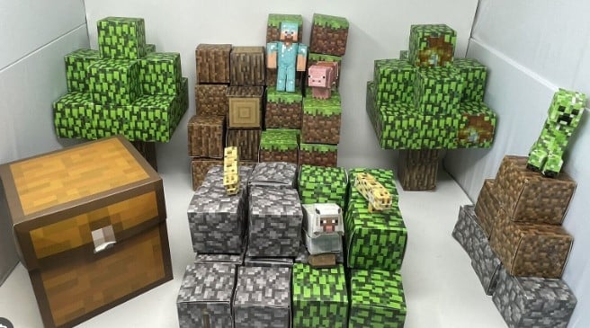 Mô hình giấy Mincraft các khối