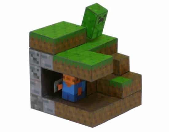 Mô hình giấy Mincraft cực đáng yêu
