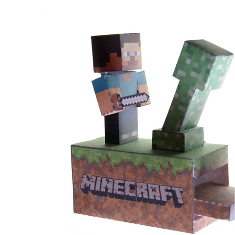Mô hình giấy Mincraft cực kỳ độc lạ