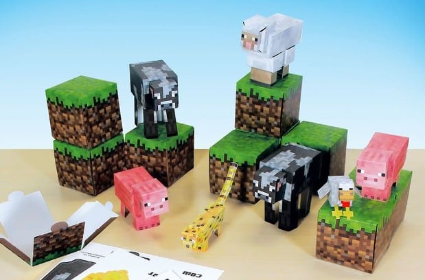 Mô hình giấy Mincraft cực kỳ thú vị