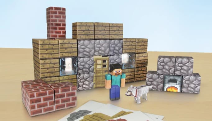 Mô hình giấy Mincraft thú vị