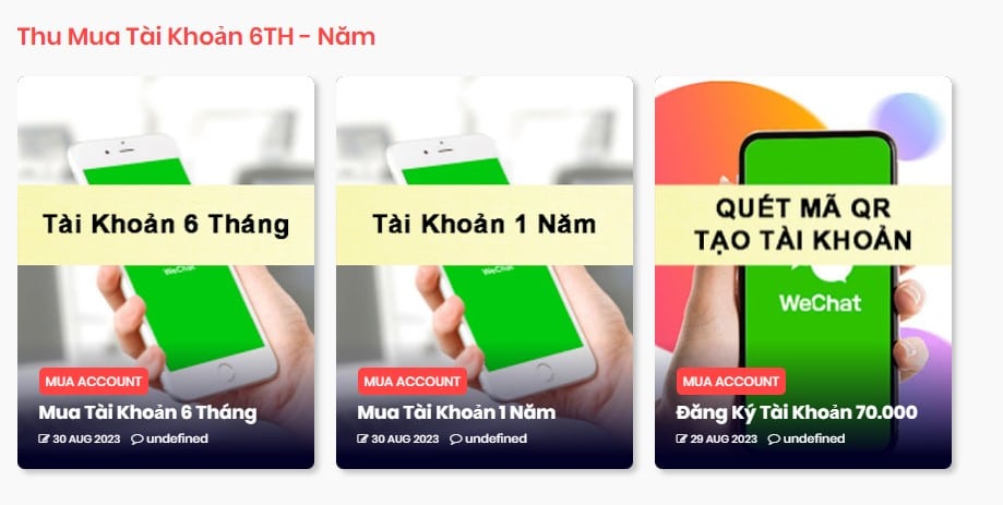Muabanwechat.com cung cấp nhiều sự lựa chọn