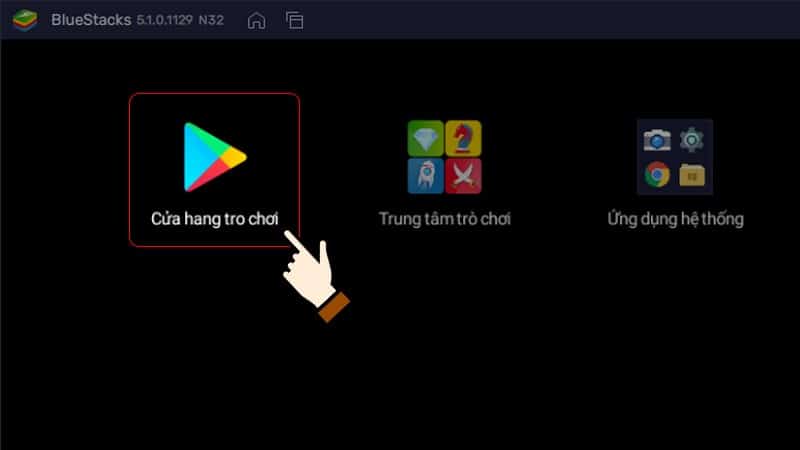 Nhấn chọn biểu tượng Google Play Store